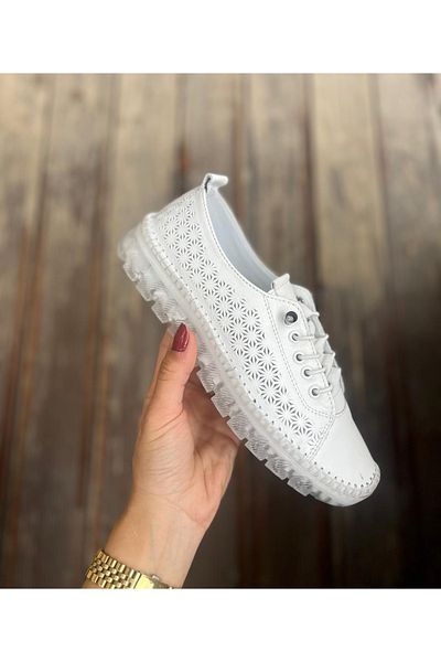 Afilli Pantofi de damă, alb, din piele naturală, gel ortopedic, talpă groasă, confortabilă, fără șireturi, pentru mers zilnic, balerină, pantofi pentru mamă