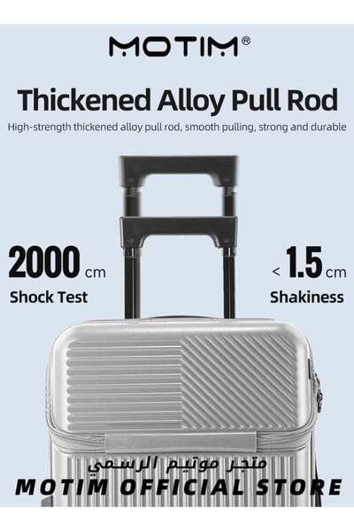 MOTIM Travel Luggage with Front Open Laptop Compartment Pocket and USB Port 20 inch