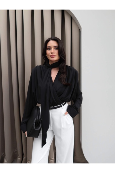 ESRAHELVACI Collar Scarf Padded Blouse