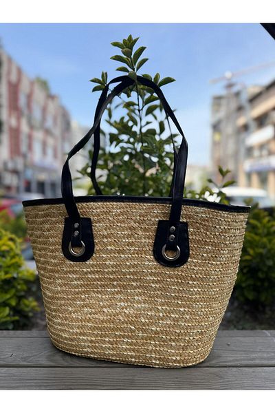 Axesoire Nwc-1041-2 Beige Straw Bag 30X22X10 cm
