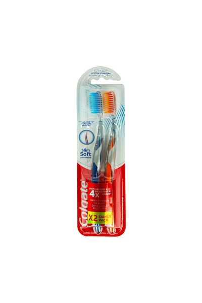 Colgate Toothbrush Advance Slim Soft Assorted Colour 1+1