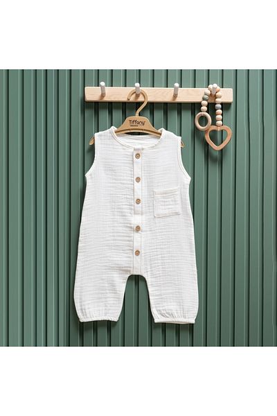 Tiffany Baby Baby Muslin Theme Long Undershirt Jumpsuit 26024