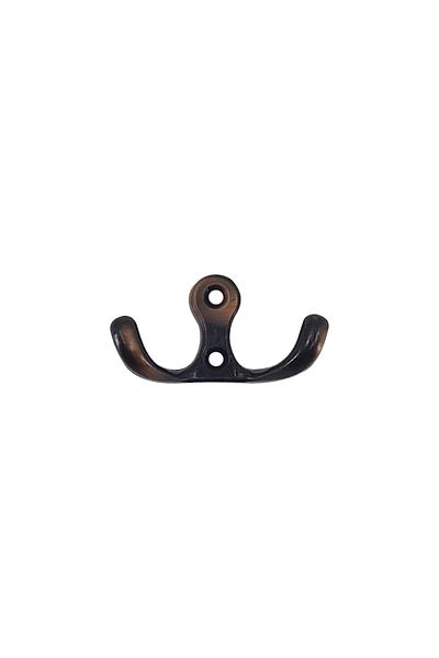 flores Cuier mic, din metal, cu model, OZS-3039, maro-antic, 55 x 30 mm