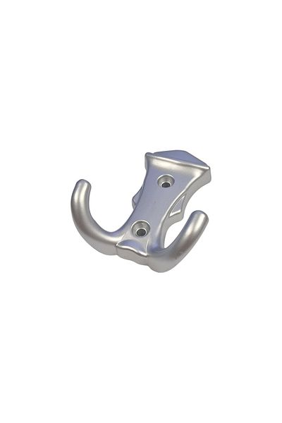 flores Small plastic hanger, 2 hooks, satin