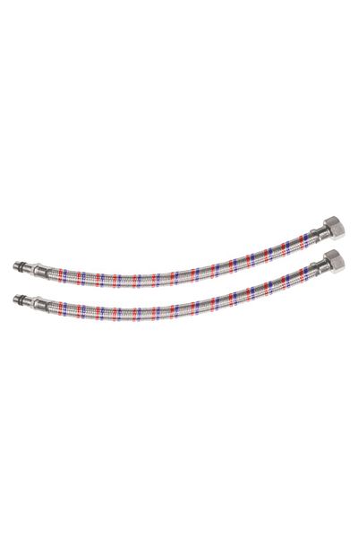 flores Water connection for faucet, stainless steel, 3/8, 400 mm, Fi, 2 pcs / set