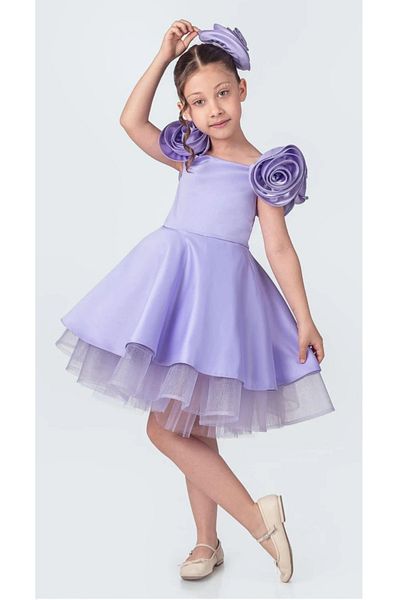 vestitino Rose Girl's Evening Dress with Rose Accessories