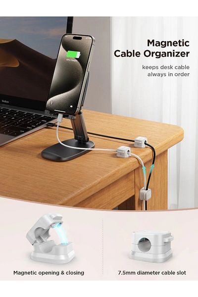 Joyroom Joyroom JR-ZS368 Magnetic Cable Organizer (3PCS) Black