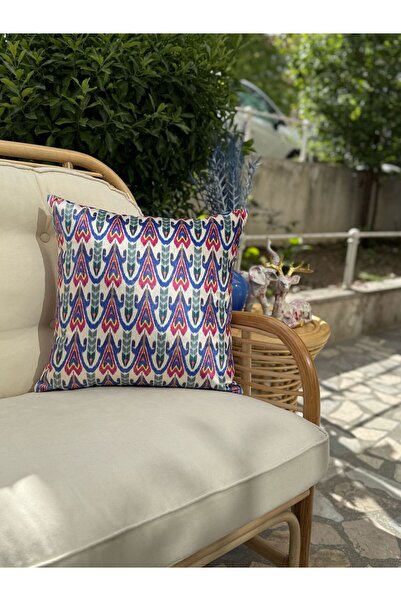 conthes VERZASCA Колекція Ікат Етнічний візерунок Подушка OGUŞ