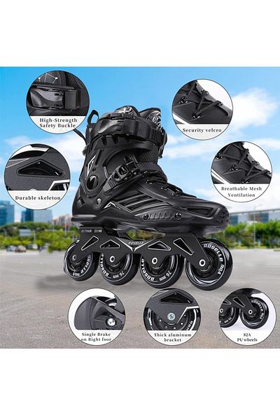 Rovyfota Inline Skates for Adults and Men, Professional Roller Skates with Ankle Support for Girls and Boys