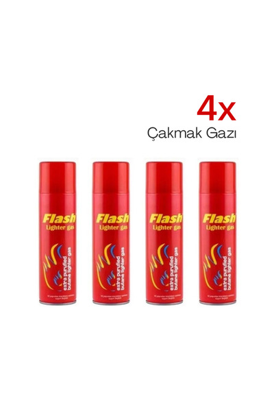 Flash Parlı Çakmak Gazı 4 Adet 270 ml