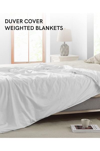 Fabienne Weighted Blanket 15lbs/6.8kg + Duvet Cover 150x200 cm White