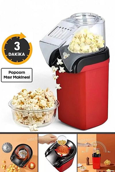 Tilbe Home Popcorn Corn Machine Oil-Free Popcorn Machine Electric Hot Air Practical Corn Machine
