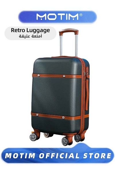 MOTIM Vintage Style Travel Luggage Expandable PC Hard Shell Clearance Luggage 26 inch