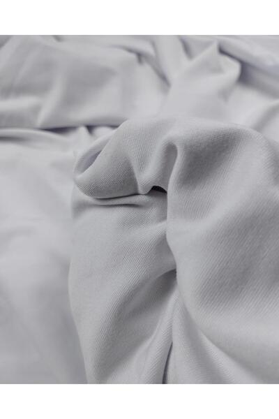 Kumaş Parça Tricotat interlock moale în culoarea albă: 150 cm