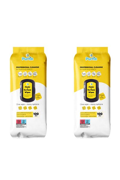 PURFLEX PURFIX Multi-Surface Wet Wipes 2 X 100 pcs, 200 pcs