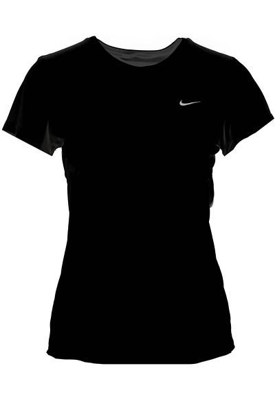 Nike Miller Dri Fit Running Ss Tee Running Sports Training T-Shirt Black