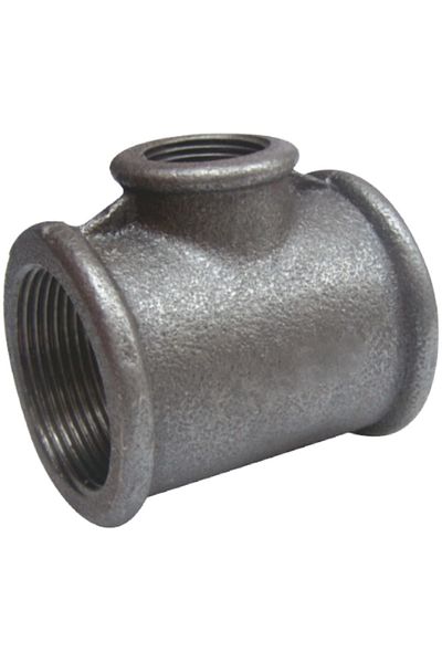 flores Reducing tee for gas, black, 1"1/2 x 1/2"