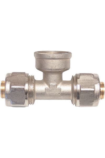 flores Tee for pexal pipe, 1/2 Nut + Male + 1/2 Nut