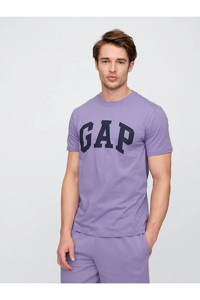 GAP Everyday Soft Gap Logo Men's Purple T-Shirt