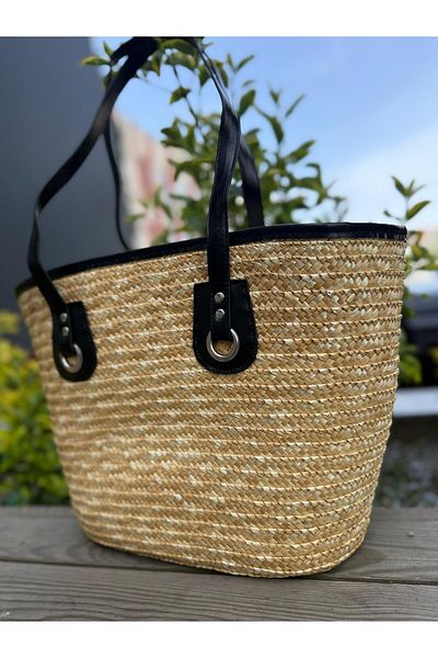 Axesoire Nwc-1041-1 Beige Straw Bag 40X26X14 cm