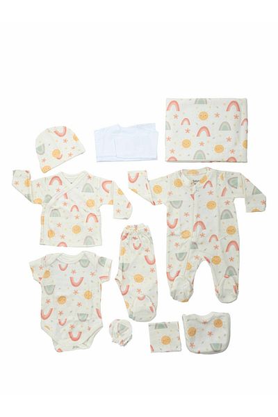 Bebitof Organic Rainbow 10-Piece Hospital Discharge Set