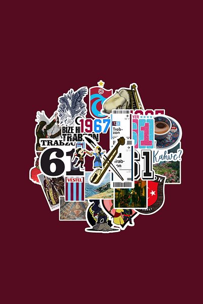 dadi ramba Trabzon Sticker Pack -Bullet Journal - Agenda -Laptop Sticker Decal