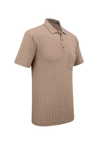 Çizgi Triko Ανδρικό μπλουζάκι Polo Neck Classic Fit με τσέπη - 5117