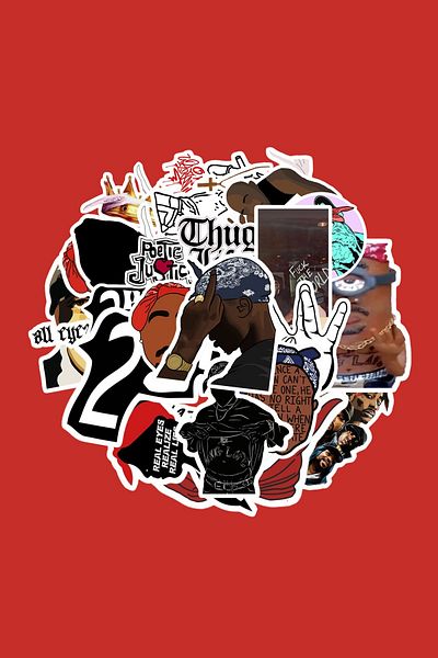 dadi ramba Tupac 2Pac Sticker Pack -Bullet Journal - Agenda -Laptop Sticker Decal