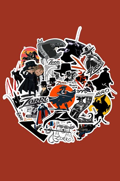 dadi ramba Zorro Sticker Pack -Bullet Journal - Agenda -Laptop Sticker Decal