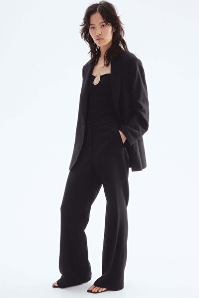 H&M Bootcut linen-blend trousers