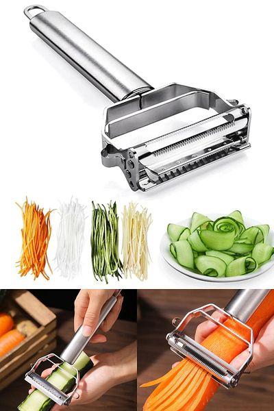 Tilbe Home Multi Practical Stainless Steel Turbo Julienne Fruit Vegetable Peeler Cutter Chopper