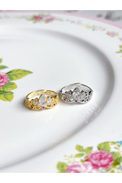 Reorah Collection Rapunzel Crown Ring-silver Plated