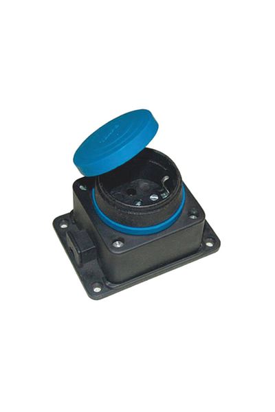 flores Tenpo rubber socket, with cover, black, 220 V