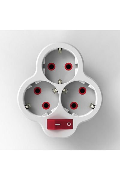 flores Triple plug Fetih with switch (3 holes)