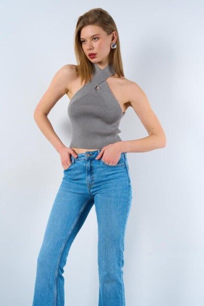 İKLİM LİFE Πλεκτό κορδόνι με χιαστί λαιμόκοψη