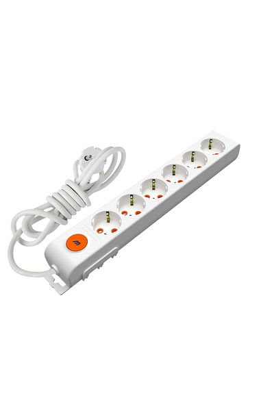flores Prelungitor Mutlusan, cu intrerupator si led, 2 m, 6 prize