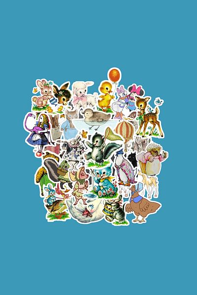 dadi ramba Vintage Animals Sticker Pack -Bullet Journal - Agenda -Laptop Label Sticker