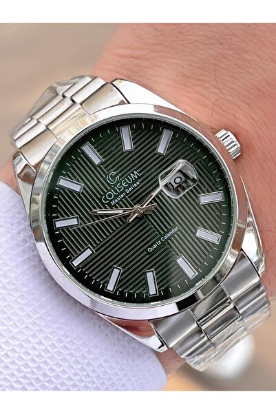 Coliseum Çelik Kordon Takvimli Kadran Kutulu Seri Erkek Kol Saati FT.CLS.E010
