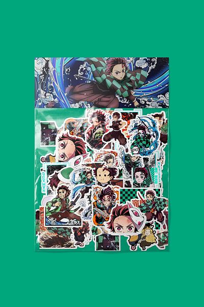 dadi ramba Tanjiro Kamado Sticker Pack -Bullet Journal - Agenda -Laptop Sticker Decal