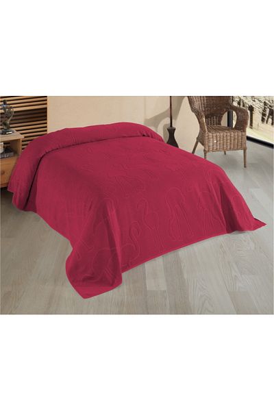 DNZ GÜLCAN TEKSTİL Luisa Towel Pique Bedspread Flamingo (Double) 220*240