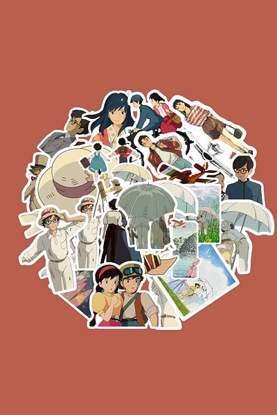 dadi ramba The Wind Rises Sticker Pack -Bullet Journal - Agenda -Laptop Sticker Decal