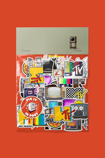 dadi ramba Tv Themed Sticker Pack -Bullet Journal - Agenda -Laptop Sticker Decal