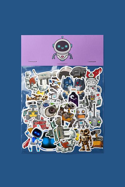 dadi ramba Sweet Robots Sticker Pack -Bullet Journal - Agenda -Laptop Label Sticker