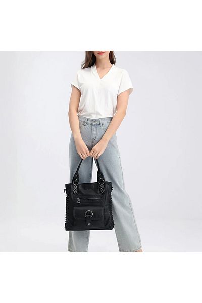 ÇÇS Leather Shoulder Bag - Wash Design