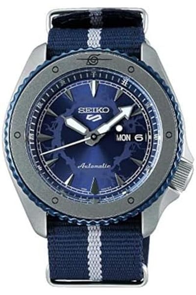 Seiko 5 Sports Boruto & Naruto: Sasuke Automatic Blue Dial Watch SRPF69K1, Blue, Sports Watch