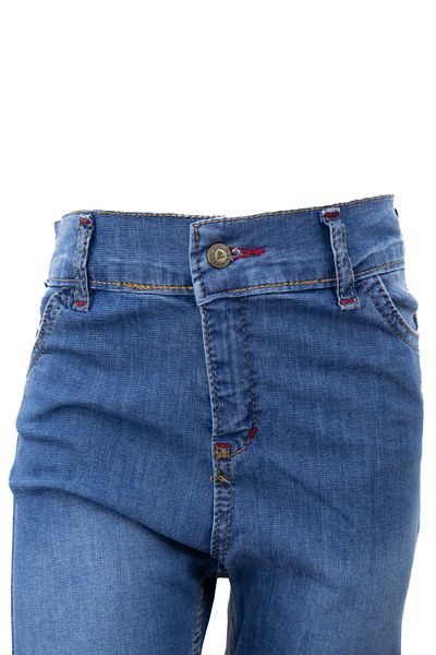 Oppland Pantaloni scurți capri din denim pentru băieți de vară, bumbac, până la genunchi, cu buzunare, confortabile, simpatici pentru vârstele 3-12
