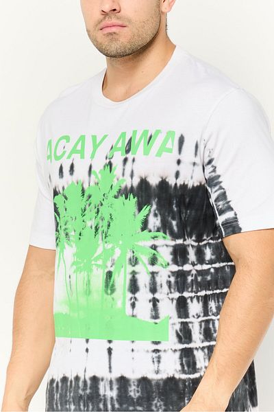 Diesel Men Crew Neck Short Sleeves Graphic Print T-shirt, White/black
