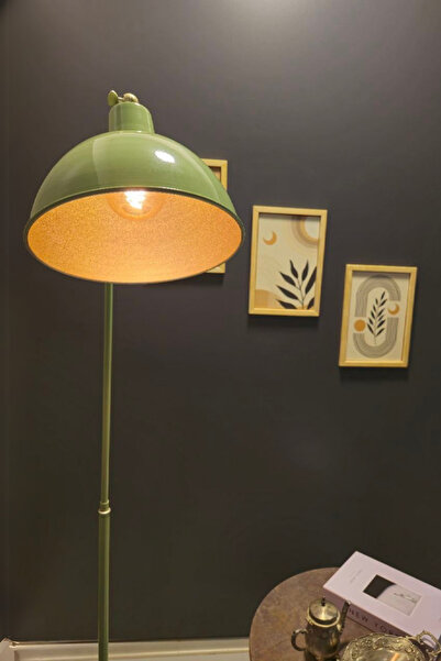 Luzarana Dolce Yeşil Lambader Metal Gövde Tasarım Lüx Yerden Aydınlatma