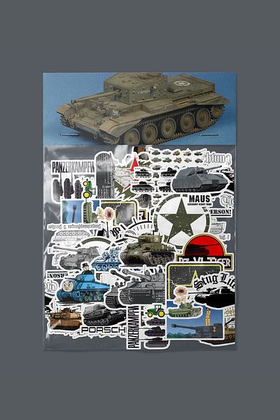 dadi ramba Tank Sticker Pack -Bullet Journal - Agenda -Laptop Sticker Decal