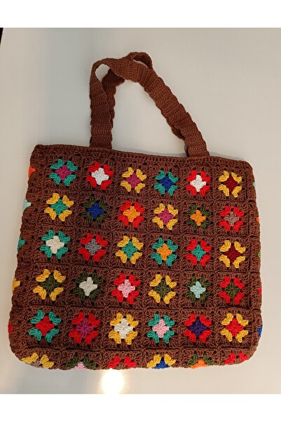 EL YAPIMI El Örgüsü Motifli Çanta